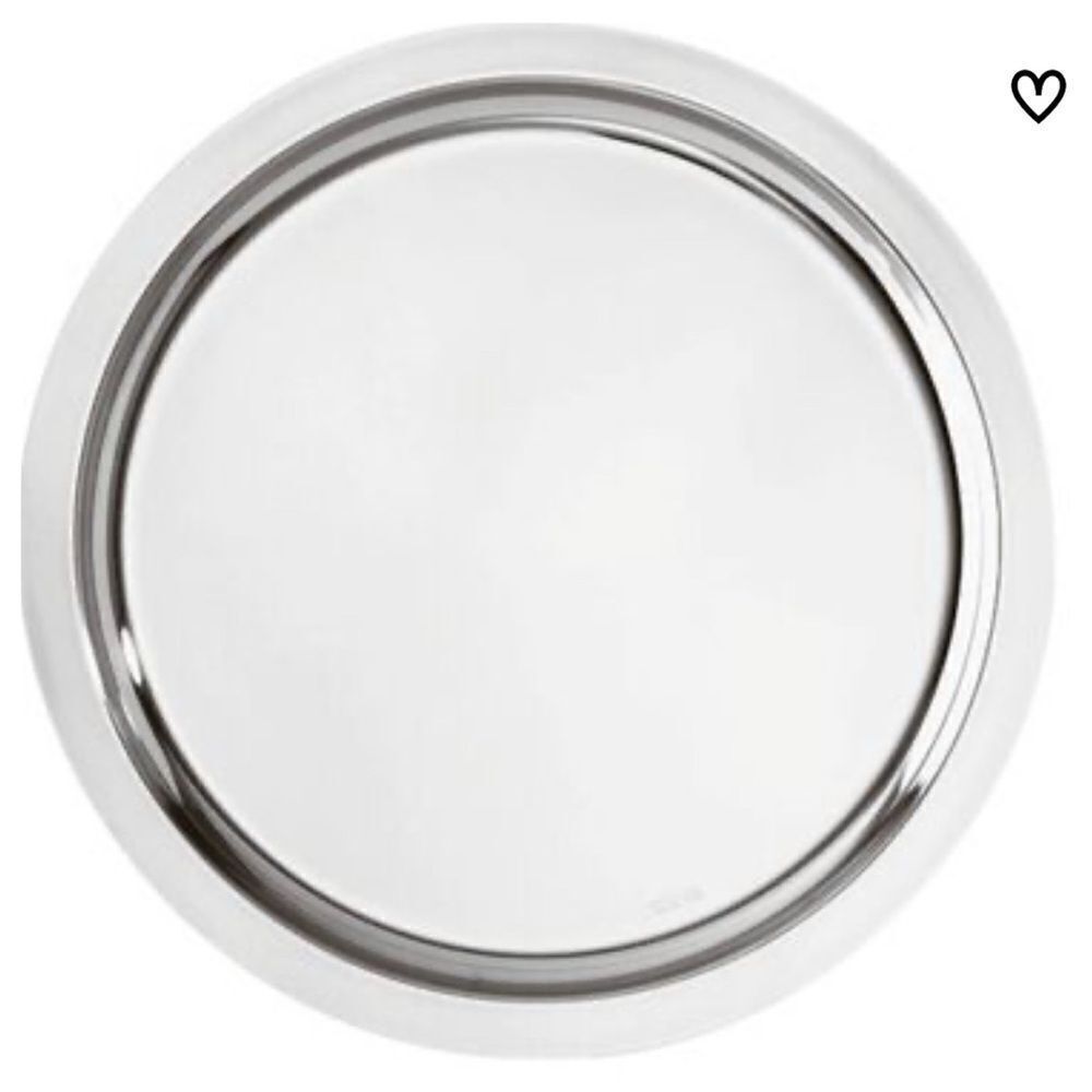 Genuine Sambonet Italy SBT Silver Tone Stainless Steel Round Serving Tray 13 3/4